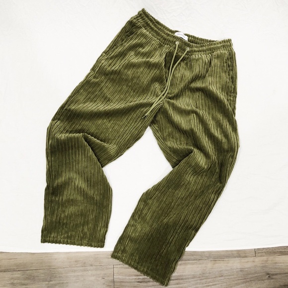 Urban Outfitters Olive Corduroy Trousers - Picture 2 of 4